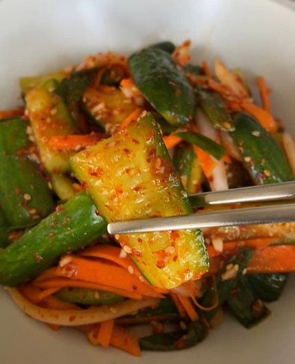 Spicy Cucumber Salad Side Dish 