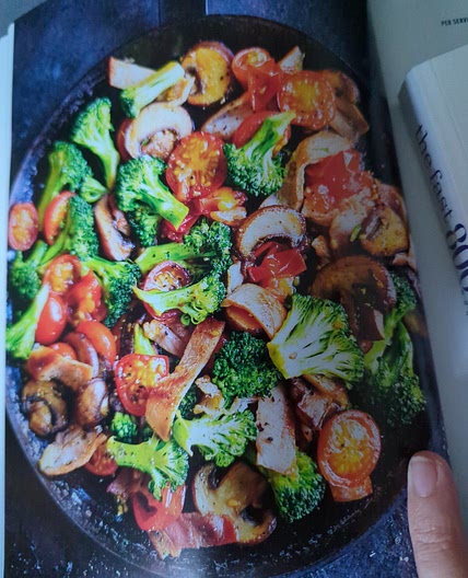 Bacon, brocoli and tomato fry up
