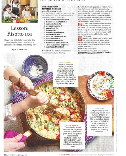 Corn Risotto with Tomatoes and Spinach