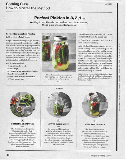 Fermented Zucchini Pickles