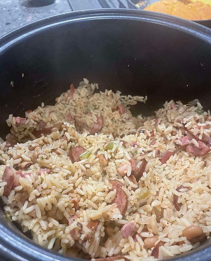 ScoFo’s Black eyed pea rice cooker jambalaya 