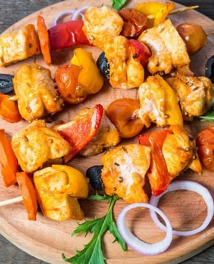 Brochetas de pollo