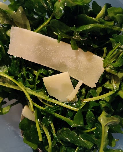 Arugula Salad with Olive Oil, Lemon, and Parmesan Cheese
