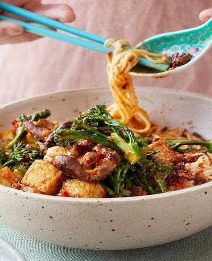 Smoked tofu and broccoli ram-don recipe