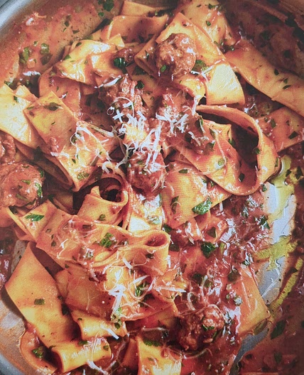 Sausage Pappardelle (Jamie, One)