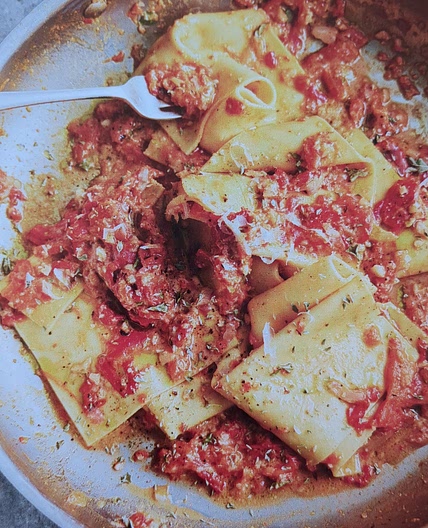 Sweet Pepper Pesto Pasta (Jamie, One)