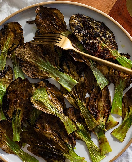 Crispy Baked Bok Choy Chips (air fryer option)