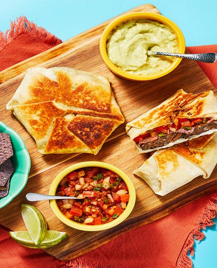 Black Bean Burger Crunchy Wraps with Creamy Guac & Pico de Gallo