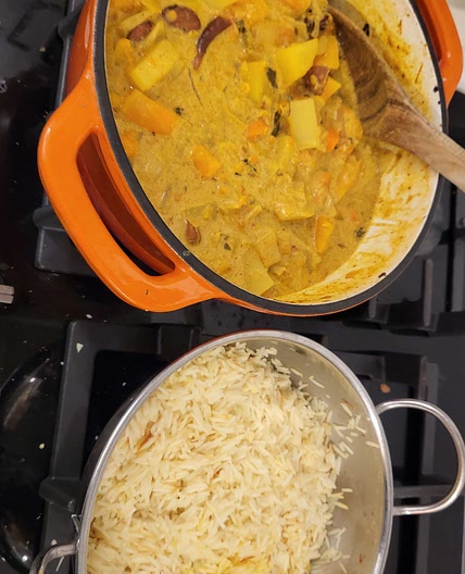 Butternut squash coconut dal