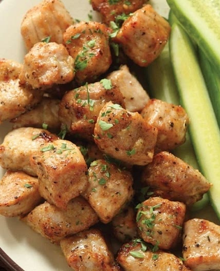 Garlic Butter Pork Chop Bites