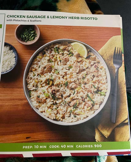 Chicken Sausage & Lemony Herb Risotto 