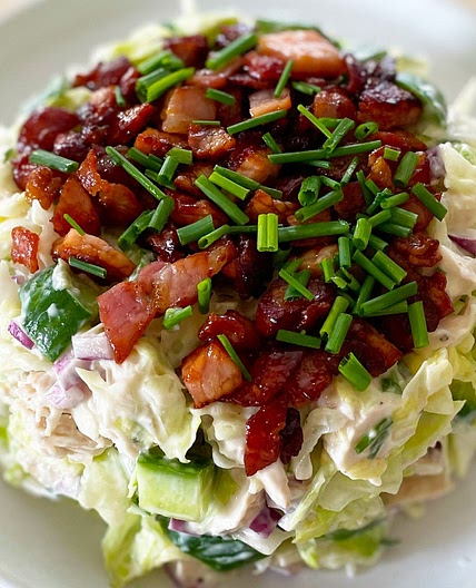 La Scala-style French onion chicken and bacon salad recipe