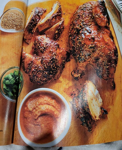 Sesame roast chicken
