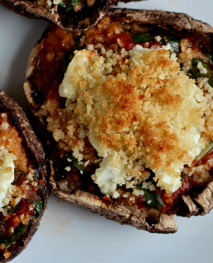 Vegetarian Stuffed Portobello Mushrooms