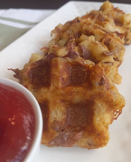 Red potato waffle fries