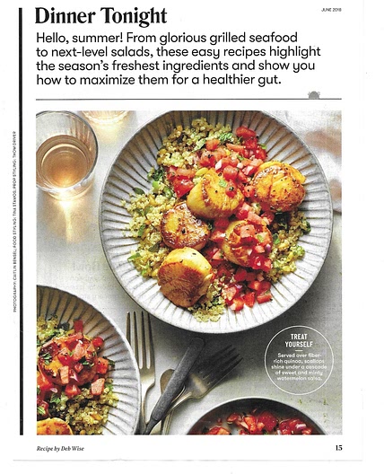 Spicy Scallops with Watermelon Salsa