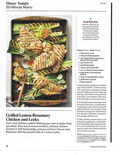 Grilled Lemon Rosemary Chicken and Leeks