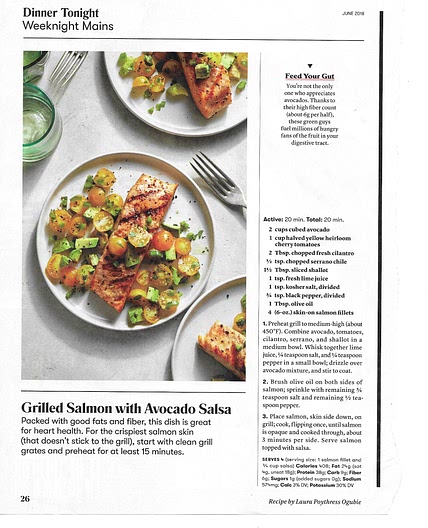 Grilled Salmon with Avocado Salsa