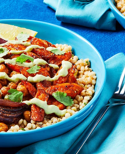 Harissa-Roasted Chickpea Bowls