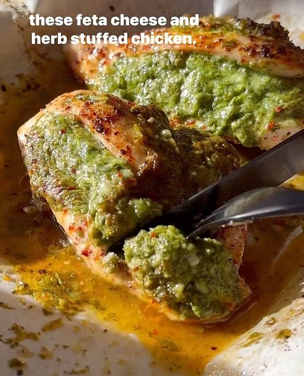 FETA AND HERB STUFFED CHICKEN