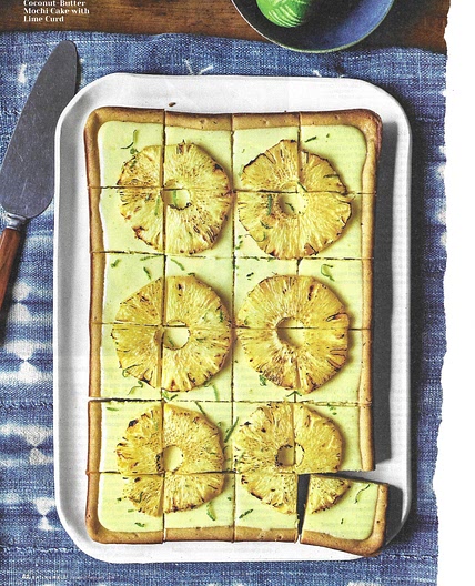 Coconut-Butter Mochi Cake with Lime Curd