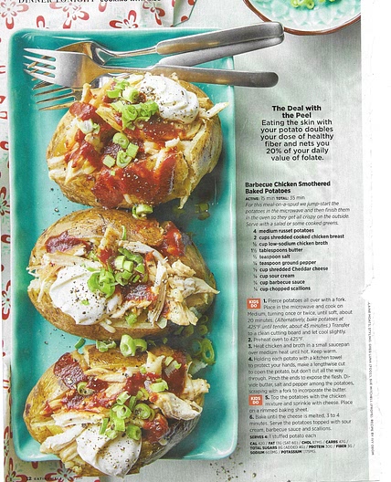Barbeque Chicken Smothered Baked Potatoes