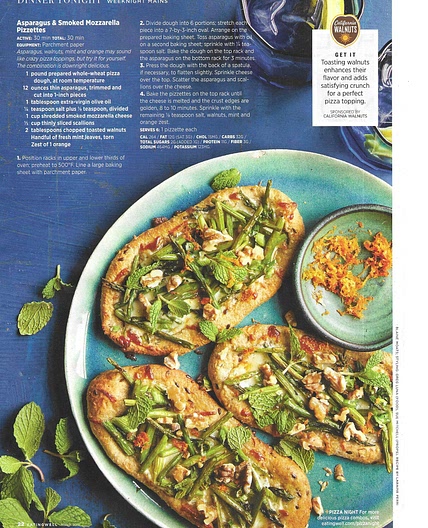 Asparagus & Smoked Mozzarella Pizzettes