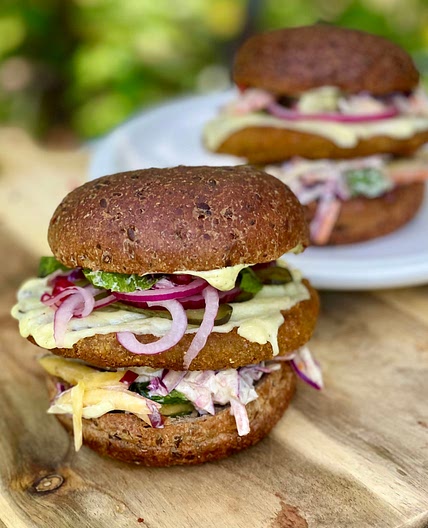 Cauliflower and tangy Peach Slaw