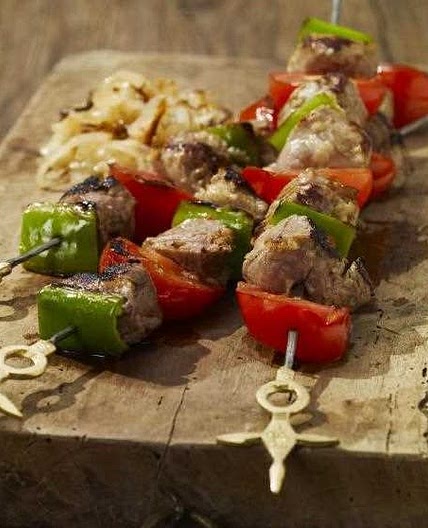 Brochettes de bœuf aux poivrons