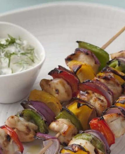 Brochettes de poulet au miel, au barbecue