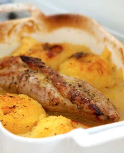 Filet mignon aux pommes, miel et curry