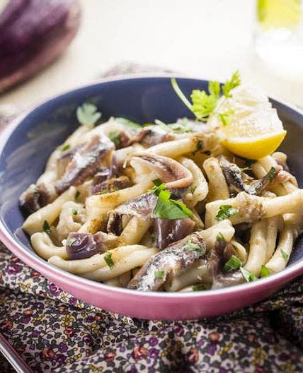 Casarecce aubergine & anchois