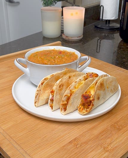 Air Fryer Crawfish & Shrimp Etouffee Tacos