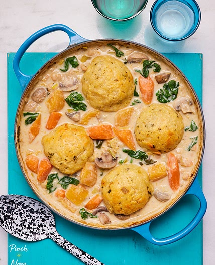 Slow Cooker Vegetable Stew with Cheesy Dumplings | Slimming & Weight Watchers Friendly