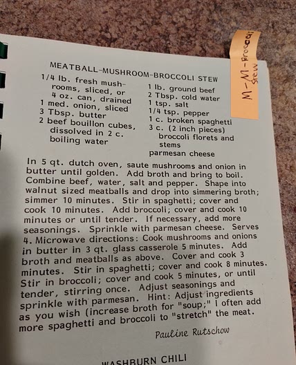 Meatball Mushroom Broccoli Stew