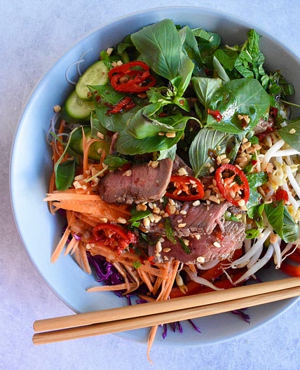 ASIAN BEEF SALAD — Wholesome by Sarah