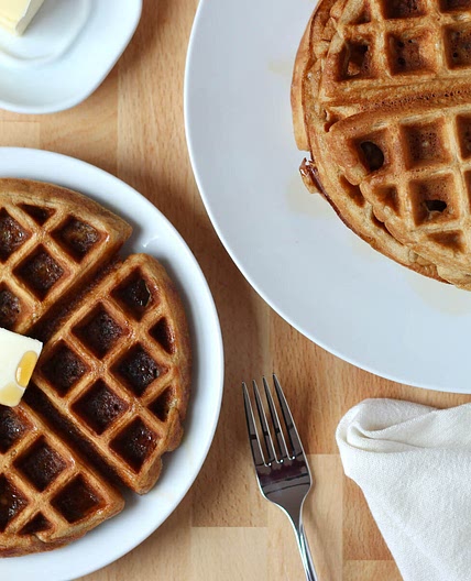Buttermilk Oat Flour Waffles
