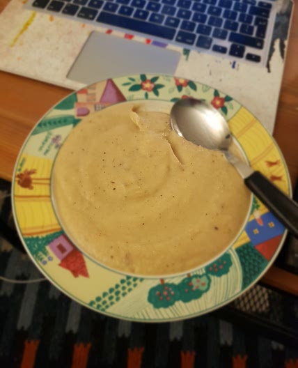 Roasted cauliflower potato soup