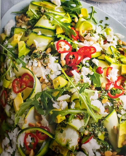 Prawn, courgette and avocado salad 