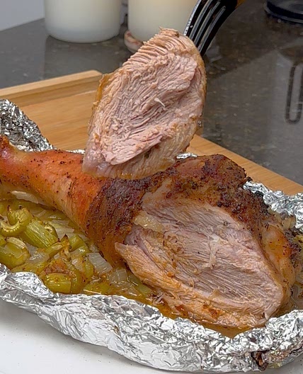 Air Fryer Roasted Turkey Leg