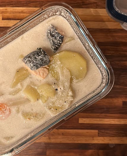 Finnish Salmon soup- Lohikeitto