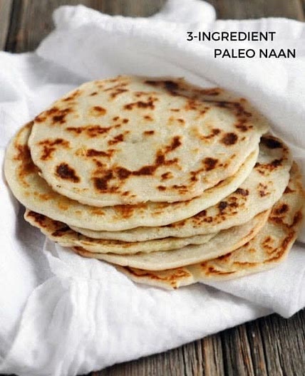 3 Ingredient Paleo Naan (Indian bread)