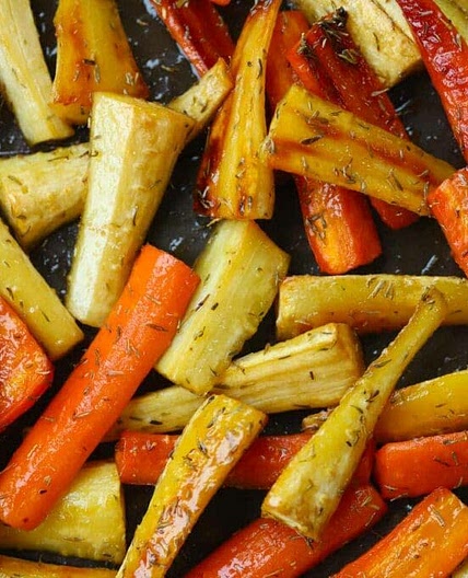 HONEY ROASTED CARROTS AND PARSNIPS