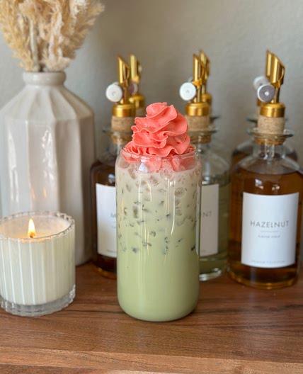 Strawberry Matcha Latte (Iced)