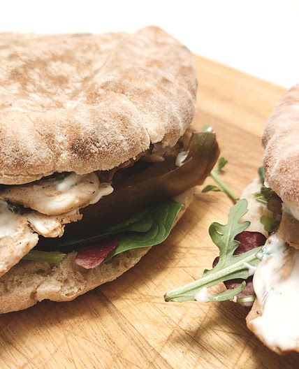 Panini - Soy sauce grilled zucchini and chicken breast