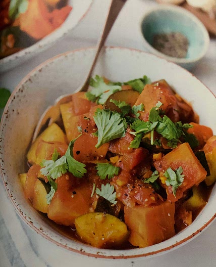 Sweet potato and zucchini stew