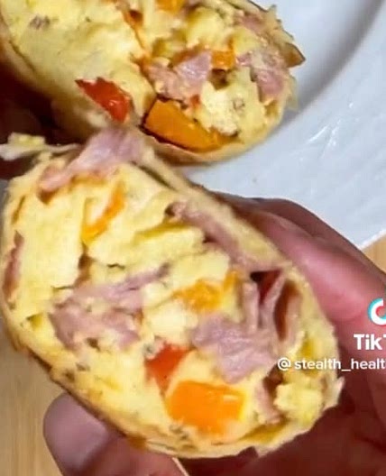 Bacon egg n cheese breakfast burrito