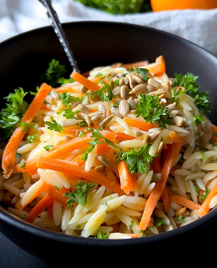 Sesame Orange Ginger Orzo Pasta Salad