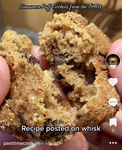 Cinnamon puff cookies