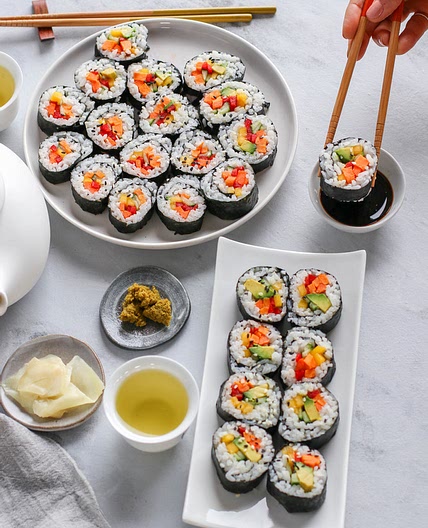 Rainbow Sushi Rolls